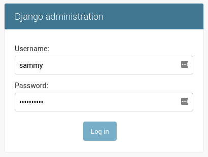 Django admin login